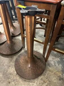 (7) COPPER COLORED STANDARD TABLE BASES