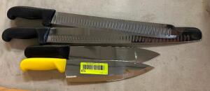 (4) ASSORTED KITCHEN KNIVES