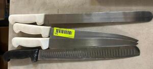 (4) ASSORTED KITCHEN KNIVES