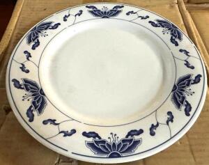 (96) 9.25" CHINA PLATES. FOUR CASES IN LOT