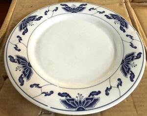 (96) 9.25" CHINA PLATES. FOUR CASES IN LOT