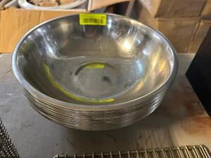 (12) 12" STAINLESS MIXING BOWLS