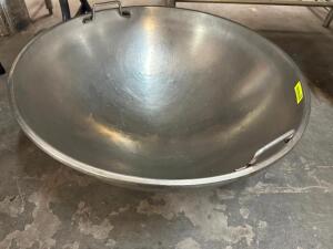 31" STAINLESS WOK BOWL W/ HANDLES