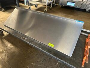 60" X 18" STAINLESS WALL SHELF.