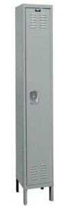 DESCRIPTION: (1) PREMIUM WARDROBE LOCKER BRAND/MODEL: HALLOWELL INFORMATION: GRAY, STEEL SIZE: 15" W X 24" D X 78" H RETAIL$: $358.95 EA QTY: 1