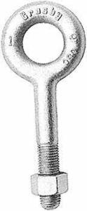 DESCRIPTION: (25) REGULAR NUT EYE BOLT BRAND/MODEL: CROSBY INFORMATION: GALVANIZED SIZE: 3/8" X 8" RETAIL$: $3.98 EA QTY: 25