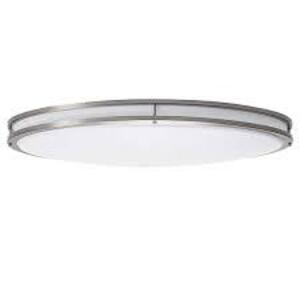 DESCRIPTION: (2) FLUSH LED DIMMABLE LIGHT FIXTURE BRAND/MODEL: COMMERCIAL ELECTRIC #1000021230 INFORMATION: BRUSHED NICKEL RETAIL$: $129.99 EA QTY: 2