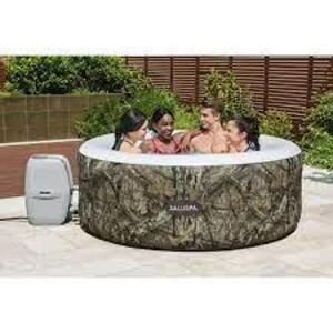 DESCRIPTION: (1) SALUSPA, MOSSY OAK INFLATABLE HOT TUB BRAND/MODEL: COLEMAN INFORMATION: CAMOFLAUGE SIZE: 28" X 77" X 28" RETAIL$: 507.69 EA QTY: 1