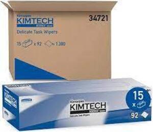 DESCRIPTION: (15) BOXES OF (90) SCIENCE KIMWIPESBRAND/MODEL: KIMTECH #34721SIZE: 2 PLY, XLRETAIL$: $163.21 TOTALQTY: 15