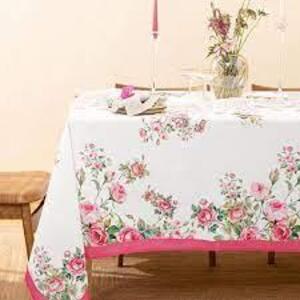 DESCRIPTION: (4) LARGE TABLE CLOTHS INFORMATION: LIGHT PINK WITH FLOWERS SIZE: LARGE RETAIL$: $29.99 EA QTY: 4