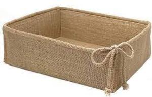 DESCRIPTION: (9) BURLAP DECORATIVE STORAGE BINS BRAND/MODEL: CB ACCESSORIES INFORMATION: BURLAP RETAIL$: $19.97 EA QTY: 9