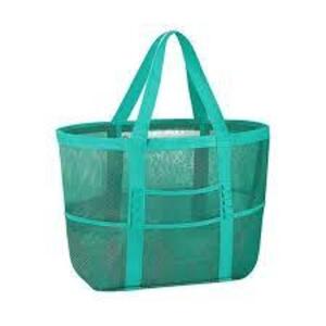 DESCRIPTION: (2) BEACH BAG BRAND/MODEL: BALEINE INFORMATION: MESH, YELLOW SIZE: 16" X 15" X 8.5" RETAIL$: $9.99 EA QTY: 2