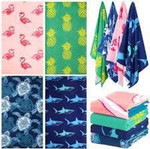 DESCRIPTION: (2) BEACH TOWELS BRAND/MODEL: GENOVEGA INFORMATION: BLUE SIZE: 36" X 72" RETAIL$: $37.99 EA QTY: 2