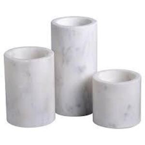 DESCRIPTION: (4) CANDLE HOLDERS BRAND/MODEL: COMES WITH FRAME AND SCREEN PER CANDLE INFORMATION: WHITE MARBLE SIZE: IMAGES ARE FOR ILLUSTRATION PURPOS