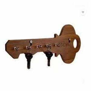 DESCRIPTION: (4) WOODEN KEY SHAPED KEY HOLDER RETAIL$: $23.00 EA QTY: 4