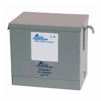 DESCRIPTION: (1) ACME ELECTRIC TRANSFORMER BRAND/MODEL: T2A533401S INFORMATION: THREE-PHASE/9 KVA/60HZ RETAIL$: $1,655.19 SIZE: 14.03"H X 17.77"W X 11