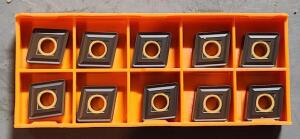 DESCRIPTION: (10) CNMG CARBIDE TURNING INSERTS BRAND/MODEL: HERTEL CNMG433-H1Z RETAIL$: 14.45 PER INSERT QTY: 10