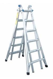 DESCRIPTION: (1) WERNER MULTIPURPOSE LADDER BRAND/MODEL: MT-26 INFORMATION: LOAD CAPACITY: 300 LBS/ALUMINUM RETAIL$: $444.69 SIZE: 6-11'H X 4'10" SCAF