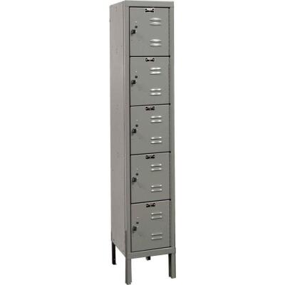 DESCRIPTION: (3) HALLOWELL PREMIUM STEEL LOCKER BRAND/MODEL: U1256-5A-HG INFORMATION: 5-TIER/DARK GRAY RETAIL$: $597.41 EACH SIZE: 12"W X 15"D X 66"H