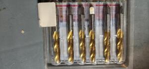 DESCRIPTION: (12) HSS PLUG SPIRAL FLUTE TAPS BRAND/MODEL: VERMONT TAP AND DIE 1114366444 SIZE: 5/16-24 RETAIL$: 12.17 EA QTY: 12