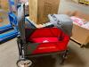 DESCRIPTION: (1) RADIO FLYER DISCOVERY STROLLER WAGON BRAND/MODEL: 3972 INFORMATION: FOLDING WAGON/WEIGHT CAPACITY: 120 LBS/RED & GRAY RETAIL$: $219.9 - 2