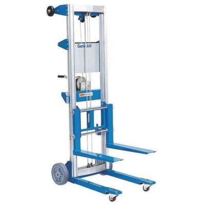 DESCRIPTION: (1) GENIE SUPERLIFT MATERIAL LIFT BRAND/MODEL: GL-8 INFORMATION: LIFT CAPACITY @ 12" LOAD CENTER: 400 LBS/BLUE & SILVER RETAIL$: $1,945.6