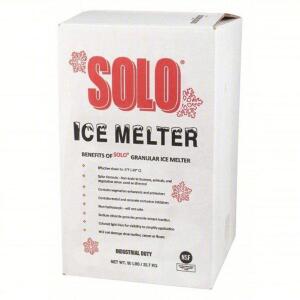 DESCRIPTION: (1) LIGHT BLUE GRANULAR ICE MELT BRAND/MODEL: SOLO #5UUY5 SIZE: 50 LB RETAIL$: $31.22 EA QTY: 1