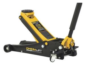 DESCRIPTION: (1) OMEGA HEAVY-DUTY VEHICLE LIFT JACK BRAND/MODEL: 29038 INFORMATION: LIFTING CAPACITY: 3-1/2" TON/YELLOW & BLACK RETAIL$: $280.86 QTY: