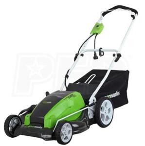 DESCRIPTION: (1) ELECTRIC 3-IN-1 LAWN MOWER BRAND/MODEL: GREENWORKS/25112 INFORMATION: 13-AMP, BAG, MULCH, OR DISCHARGE SIZE: 21" CUTTING WIDTH RETAIL