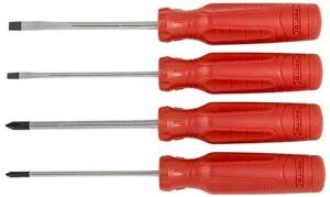 DESCRIPTION: (2) STANLEY PROTO DURATEK SCREWDRIVER SET BRAND/MODEL: J1204SC INFORMATION: 4-PIECE/FLAT & PHILLIPS RETAIL$: $45.42 EACH QTY: 2