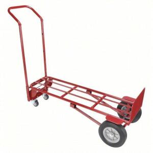 DESCRIPTION: (1) CONVERTIBLE HAND TRUCK BRAND/MODEL: DAYTON/34D670 INFORMATION: FLAT FREE PLASTIC WHEELS, 700LB CAPACITY AS HAND TRUCK, 1000LB CAPACIT