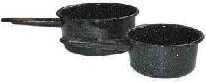 GRANITE WARE 2PC SAUCEPAN SET RETAILS FOR $18.95