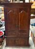 DESCRIPTION: WOODEN 4-DOOR STORAGE CABINET SIZE: 40"X22"X72" QTY: 1