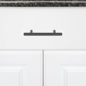 DESCRIPTION: (3) FLAT BLACK EURO BAR CABINET HANDLES BRAND/MODEL: AMAZON QTY: 1