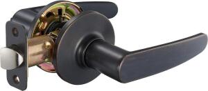 DESCRIPTION: (4) STRAIGHT DOOR PASSAGE LEVER IN OIL RUBBED BRONZE BRAND/MODEL: AMAZON RETAIL$: $17.29 EACH QTY: 4