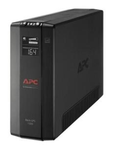 DESCRIPTION: (1) APC BACK UPS PRO COMPACT TOWER BRAND/MODEL: BX1500M INFORMATION: BLACK/120V/900-WATT RETAIL$: $199.99 SIZE: 9.38"H X 3.94"W X 15.04"D