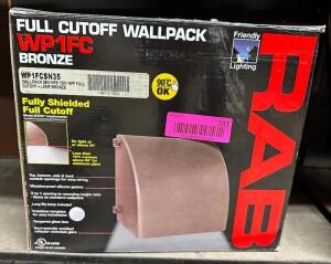 DESCRIPTION: FULL CUTOFF WALLPACK IN BRONZE BRAND/MODEL: RAB WP1FC QTY: 1