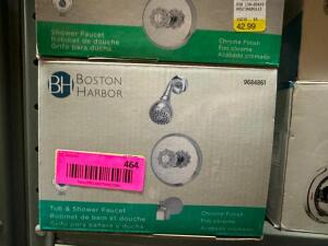 DESCRIPTION: CHROME TUB AND SHOWER FAUCET BRAND/MODEL: BOSTON HARBOR 9684861 QTY: 1