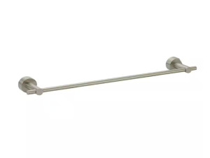 DESCRIPTION: INNBURG 24" TOWEL BAR IN BRUSHED NICKEL BRAND/MODEL: GLACIER BAY RETAIL$: $29.98 QTY: 1