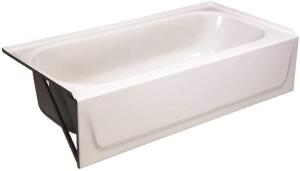 NAME: BOOTZ INDUSTRIES GIDDS-110006 011-2365-00 STEEL BATHTUB WITH LEFT-HAND DRAIN, WHITE, 30 IN. X 60 IN. X 14 1/4 IN. DESCRIPTION: BOOTZ INDUSTRIES