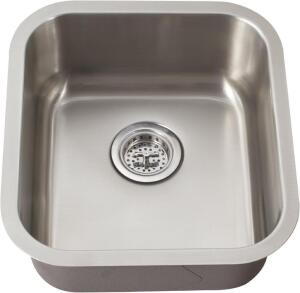 NAME: SCHON SCSBMB18 UNDERMOUNT 18-GAUGE SINGLE BOWL 16 3/16-INCH BY 18-INCH BAR SINK DESCRIPTION: SCHON SCSBMB18 UNDERMOUNT 18-GAUGE SINGLE BOWL 16 3