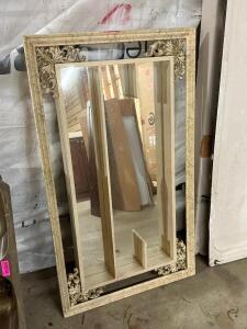 NAME: 48" DECORATIVE ACCENT MIRROR DESCRIPTION: 48" DECORATIVE ACCENT MIRROR THIS LOT IS: ONE MONEY QTY: 1