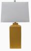 DESCRIPTION: (1) D�COR THERAPY TABLE LAMP BRAND/MODEL: TL17299 INFORMATION: MUSTARD/3-WAY RETAIL$: $54.98 SIZE: 10"SHADE H X 13.25"SHADE W X 26.5"H QT