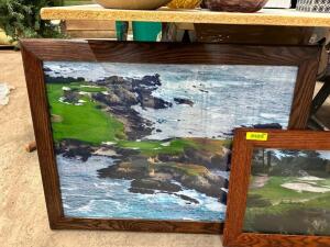 DESCRIPTION: (2) FRAMED GOLF COURSE PRINTS QTY: 2