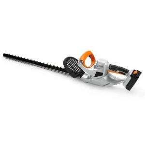 DESCRIPTION: (1) UKOKE ELECTRIC POWER HEDGE TRIMMER BRAND/MODEL: U01HT INFORMATION: CORDLESS/DUAL-ACTION/20-VOLT RETAIL$: $89.99 SIZE: 38"L X 5"W X 7"