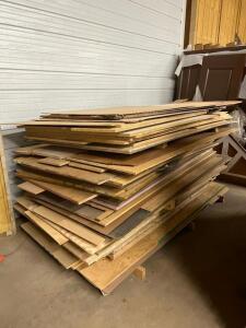 NAME: PALLET OF ASSORTED PLAY WOOD DESCRIPTION: PALLET OF ASSORTED PLAY WOOD ADDITIONAL INFORMATION: ASSORTED SIZES AND CONDITIONS THIS LOT IS: ONE MO