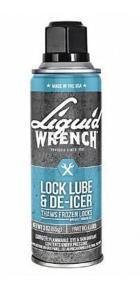 DESCRIPTION: (6) LIQUID WRENCH LOCK LUBRICANT BRAND/MODEL: LLD03-6 INFORMATION: WHITE/SPECIFIC GRAVITY: 0.79 RETAIL$: $25.86 PER LOT SIZE: 3 OZ. QTY: