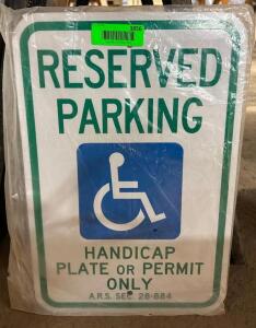 DESCRIPTION: HANDICAP PARKING SIGN QTY: 1