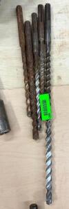 DESCRIPTION: (5) LARGE DRILL BITS SIZE: SEE PHOTOS QTY: 5