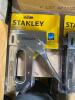 DESCRIPTION: (3) STANLEY STEEL STAPLE GUN BRAND/MODEL: TR110 INFORMATION: CHROME-PLATED/STAPLE TYPE: TRA700 OR ARROW T-50 RETAIL$: $12.09 EACH SIZE: 1 - 2